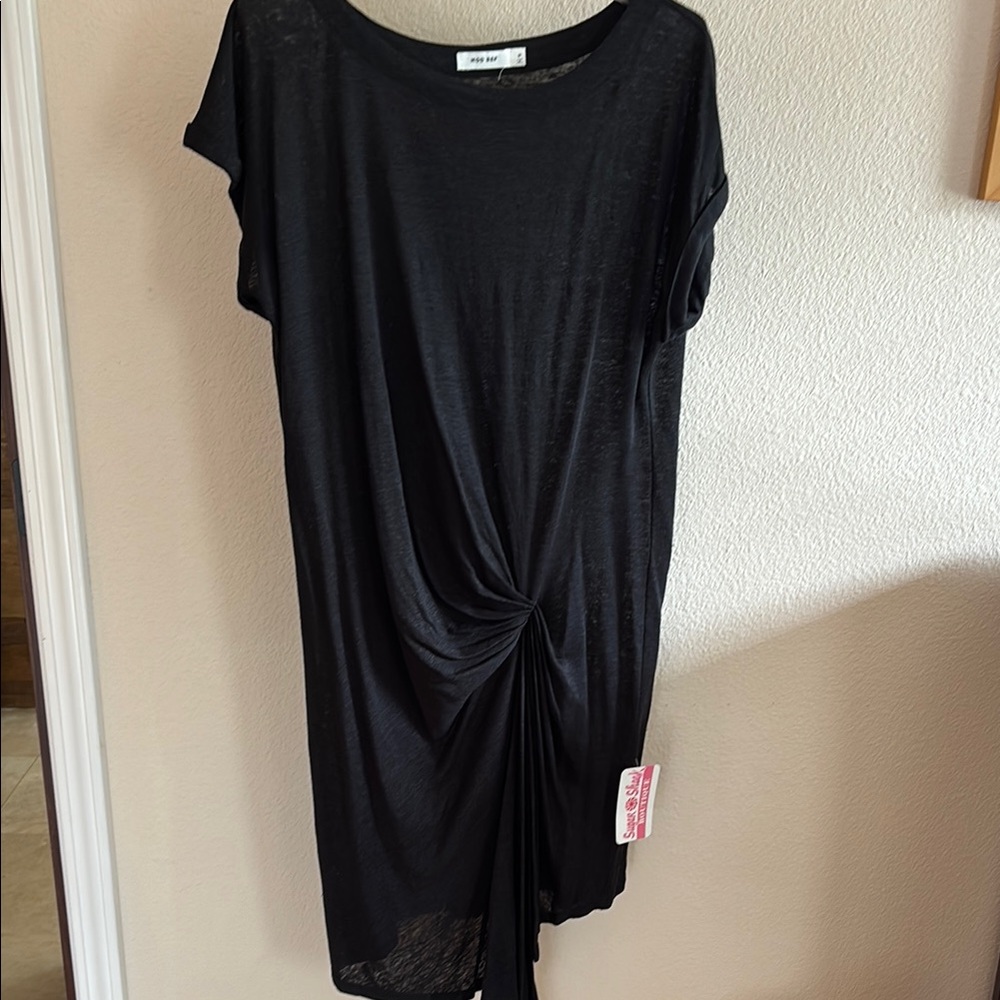 Black Knot Front Dress